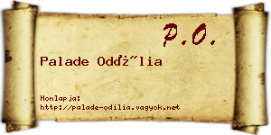 Palade Odília névjegykártya